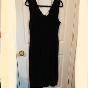 Coldwater Creek xl/16 black v neck dress